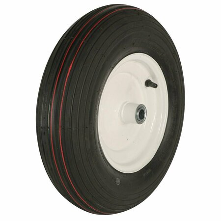 A & I PRODUCTS Wheel-Ribbed, 4.80x4x8 4-Ply, 3/4" BB X 4" SYM, White 16" x16" x5" A-B1WL82